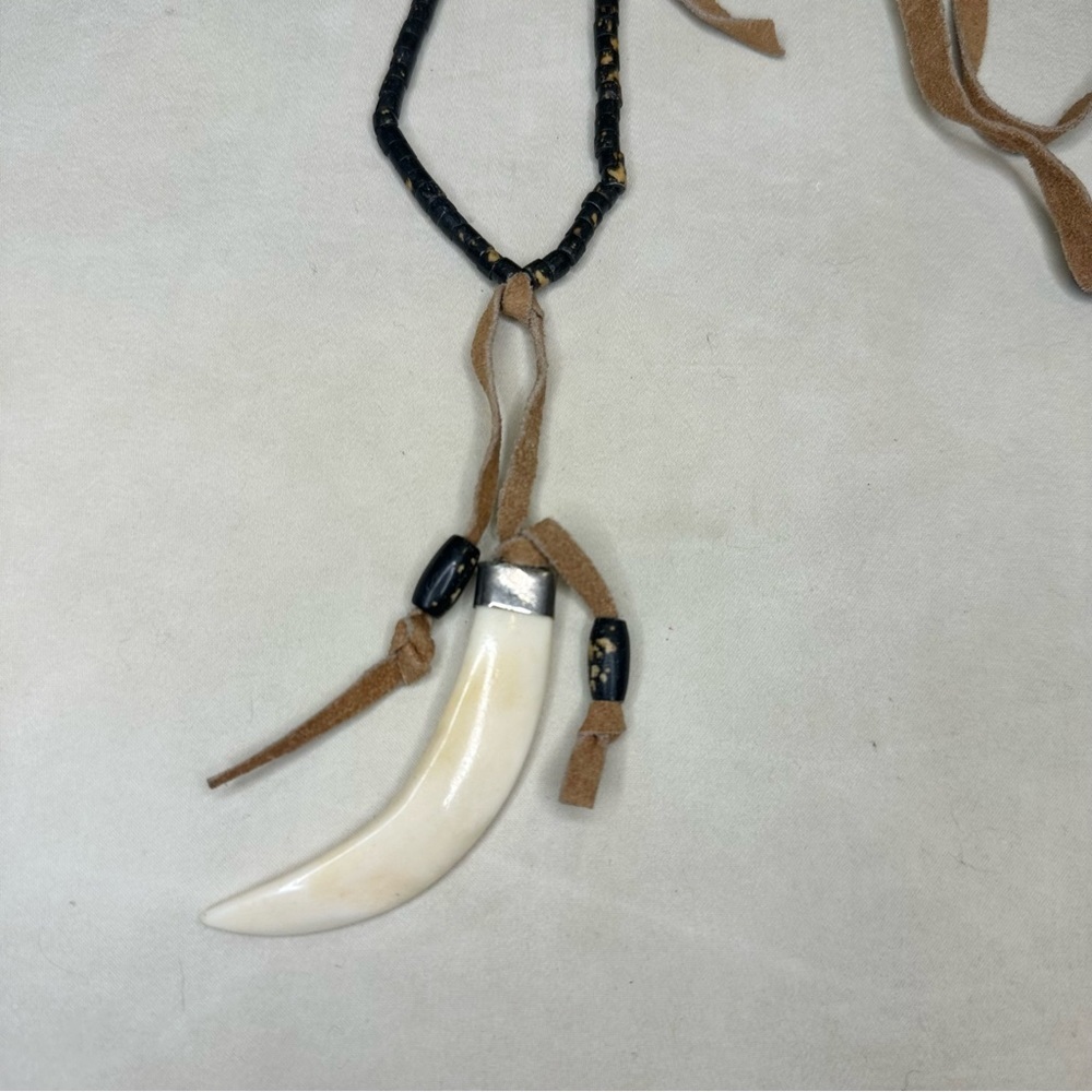 Faux Fang Long Necklace - Picture 2 of 3